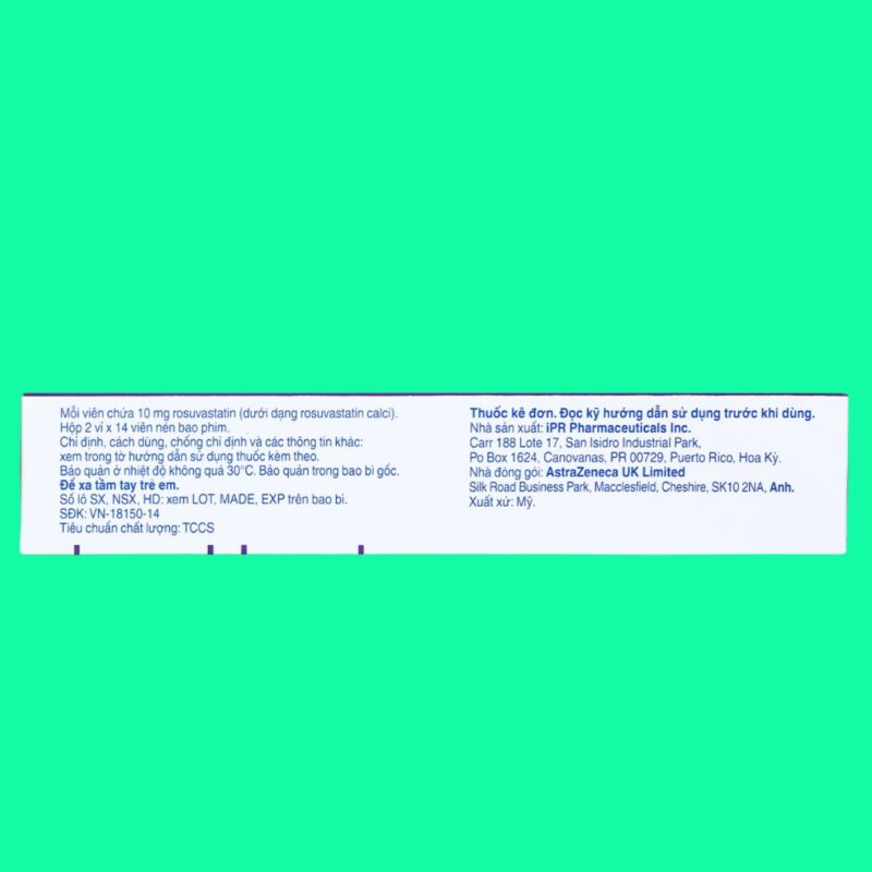 Thành phần và dạng bào chế của Crestor